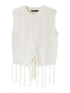 western knit vest ivory - MSKN2ND - BALAAN 2