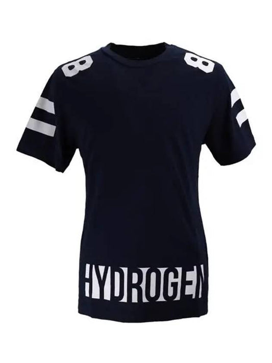 Hockey LTD Round Neck Short Sleeve Men's TShirt Blue Navy 220608 013 - HYDROGEN - BALAAN 1