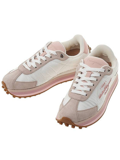 Panelled Low-Top Sneakers Pink - SALVATORE FERRAGAMO - BALAAN 2