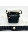 Classic CC logo vanity square cosmetic bag caviar black cross gold AP1340 - CHANEL - BALAAN 7