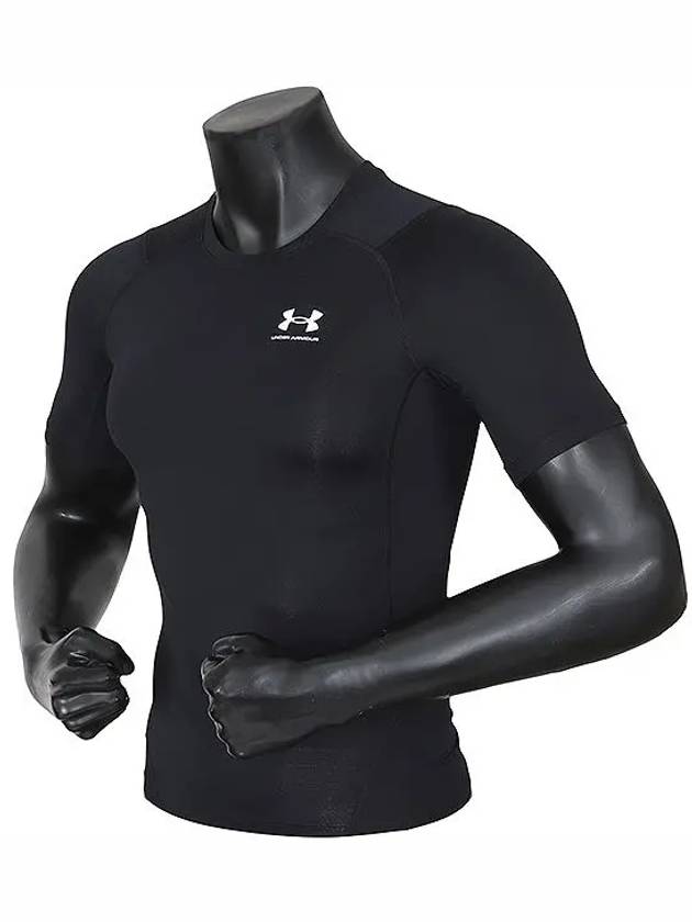 Men's Heart Gear Compression Short Sleeve T-Shirt Black - UNDER ARMOUR - BALAAN 3