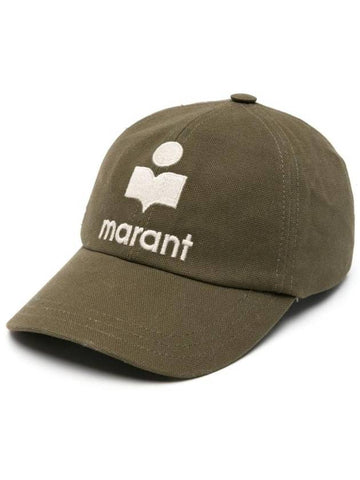 Tyron Logo Cotton Ball Cap Green - ISABEL MARANT - BALAAN 1