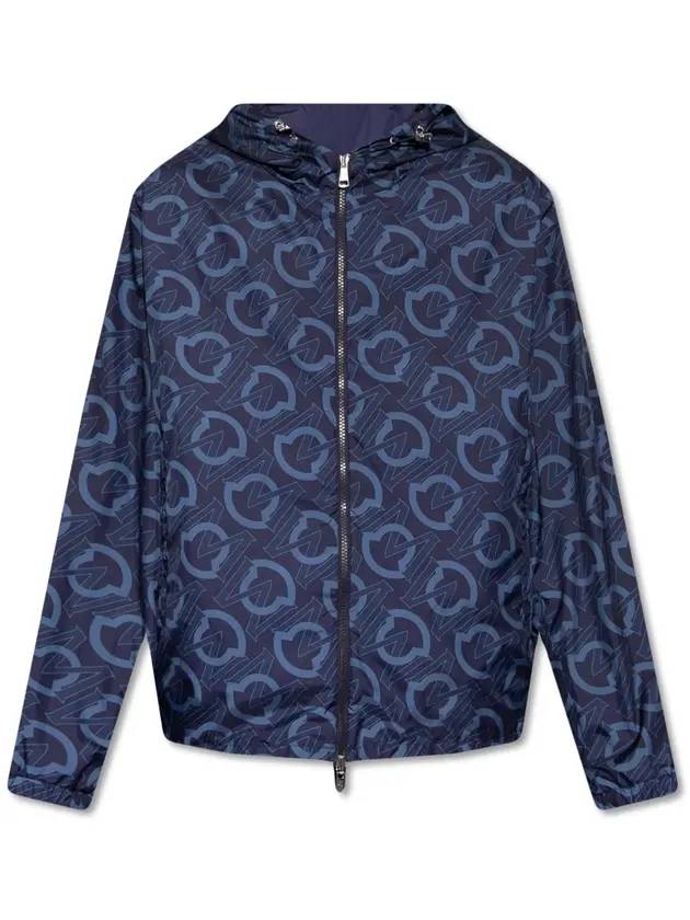 Crete Cretes Hooded Reversible Windbreaker Night Blue - MONCLER - BALAAN 1