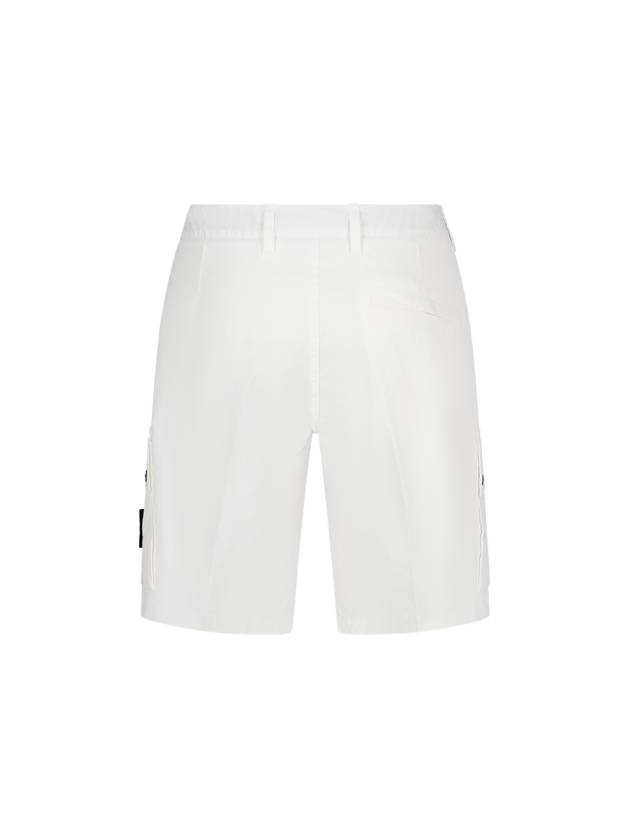 Wappen Cargo Bermuda Shorts White - STONE ISLAND - BALAAN 3