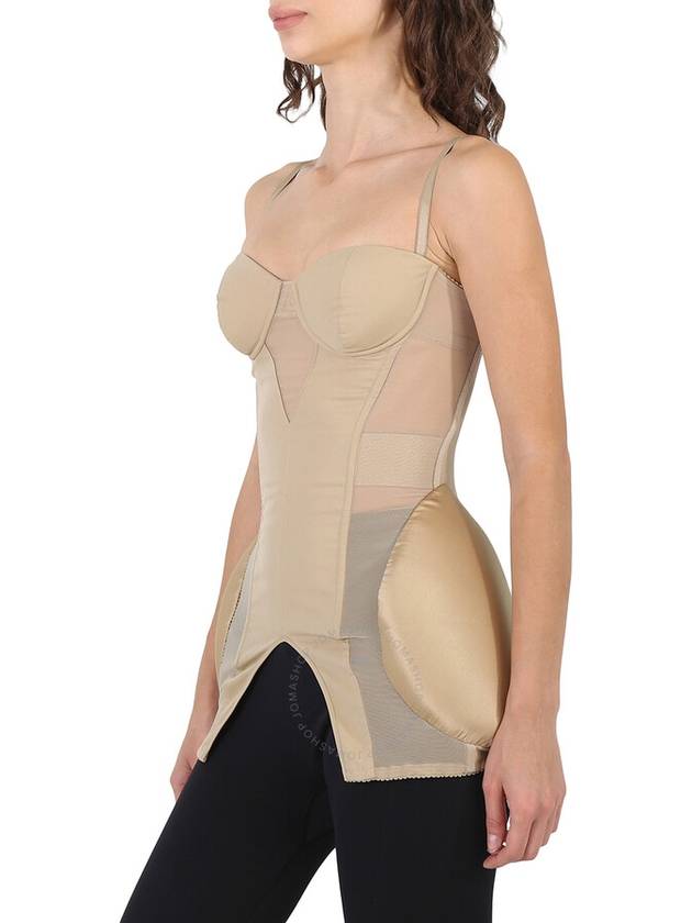 Burberry Ladies Pale Honey Padded Cotton And Mesh Silk Panel Corset, Brand Size 4 (US Size 2) - BURBERRY - BALAAN 3