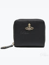 Vegan Biogreen Zipper Medium Half Wallet Black - VIVIENNE WESTWOOD - BALAAN 2