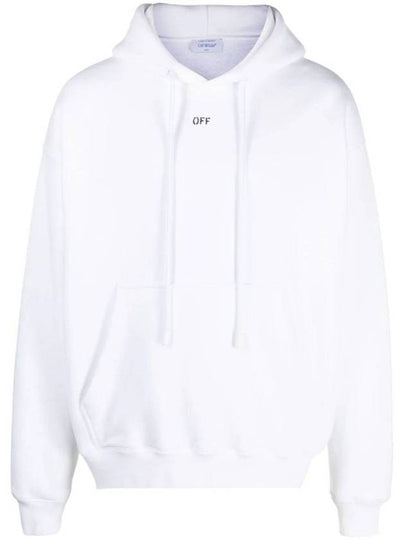 logo print hoodie OMBB085F23FLE0010110 - OFF WHITE - BALAAN 2