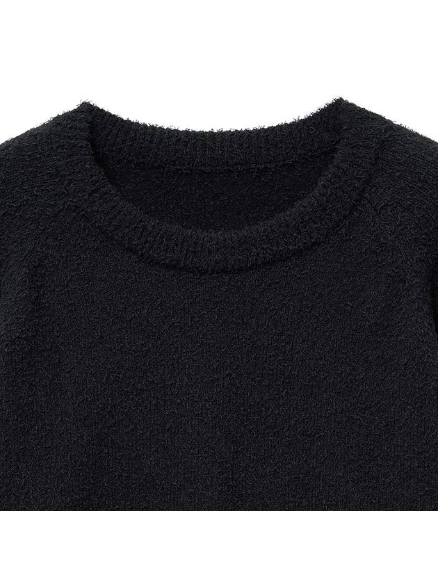 Loose fit boucle knit black - NOIRER - BALAAN 4