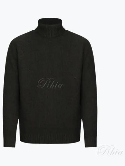 Ribbed Knit Wool Turtleneck Black - TEN C - BALAAN 2