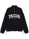 NVL Overfit Half Zip Up Sweatshirt Black - TAILOR STUDIO - BALAAN 4