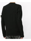 Stretch Wool Crewneck Knit Top Black - STONE ISLAND - BALAAN 6