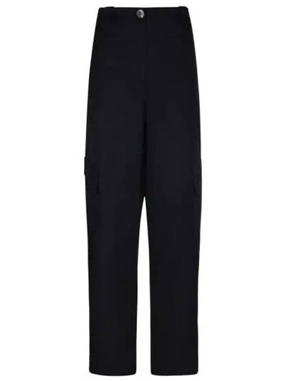 Herringbone Slacks Black - GANNI - BALAAN 2