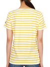 Etrille Striped Short Sleeve T-Shirt White Yellow - SAINT JAMES - BALAAN 5