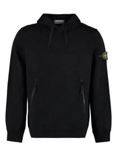 Cotton Waffen Patch Hoodie Black - STONE ISLAND - BALAAN 2