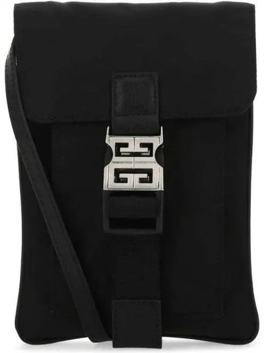 logo applique leather trim nylon cross bag black - GIVENCHY - BALAAN 2