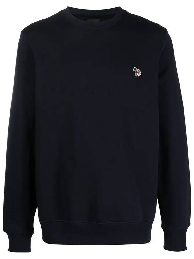 Zebra Patch Organic Cotton Sweatshirt Navy - PAUL SMITH - BALAAN 3