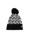 Infinity Logo Jacquard Knit Beanie Black - PXG - BALAAN 1