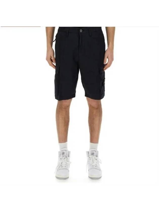 Light Stretch Cotton Bermuda Regular Fit Shorts Navy - STONE ISLAND - BALAAN 2