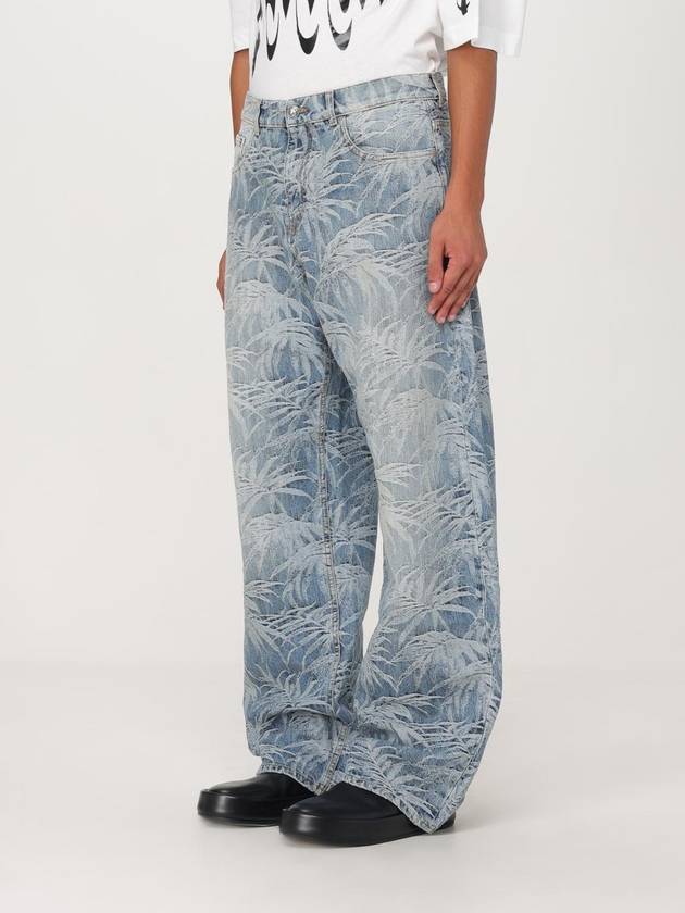 Tree print loose fit jeans blue - PALM ANGELS - BALAAN 5