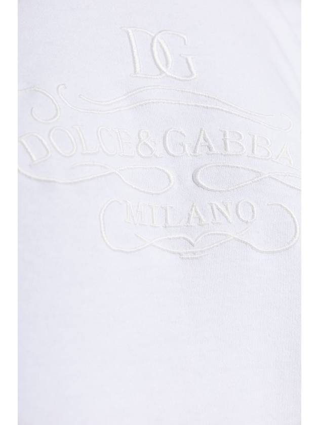 Dolce & Gabbana T-shirt With Embroidered Logo, Women's, White - DOLCE&GABBANA - BALAAN 5