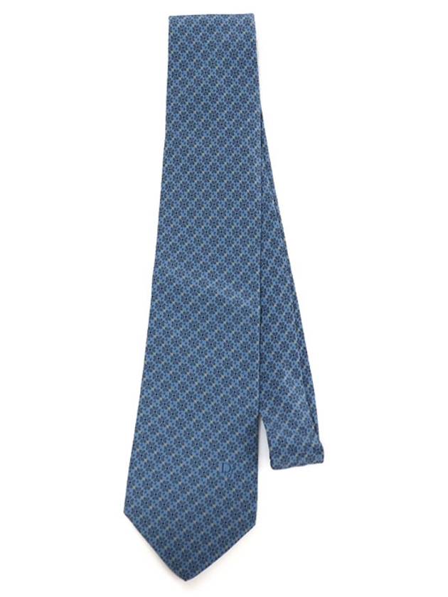 100 silk blue patterned tie - DIOR - BALAAN 3