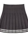 SAILOR KNIT SKIRT line pleated GREY - MONBIRDIE GOLF - BALAAN 2