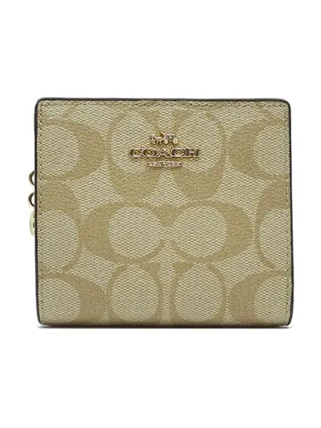 Signature Canvas Half Wallet Light Khaki - COACH - BALAAN 2