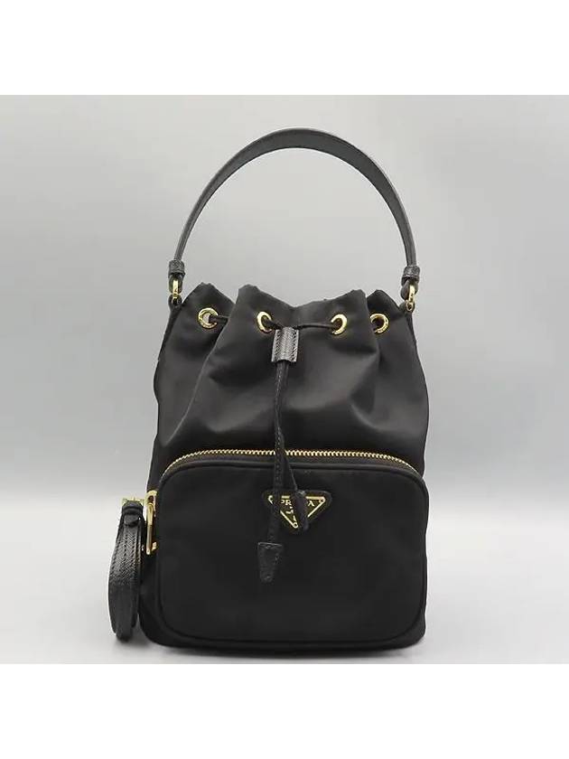 1BH038 Duet Re Nylon Bucket Bag Cross Strap - PRADA - BALAAN 1