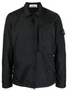 Garment Dyed Crinkle Reps Recycled Nylon Jacket Black - STONE ISLAND - BALAAN 2