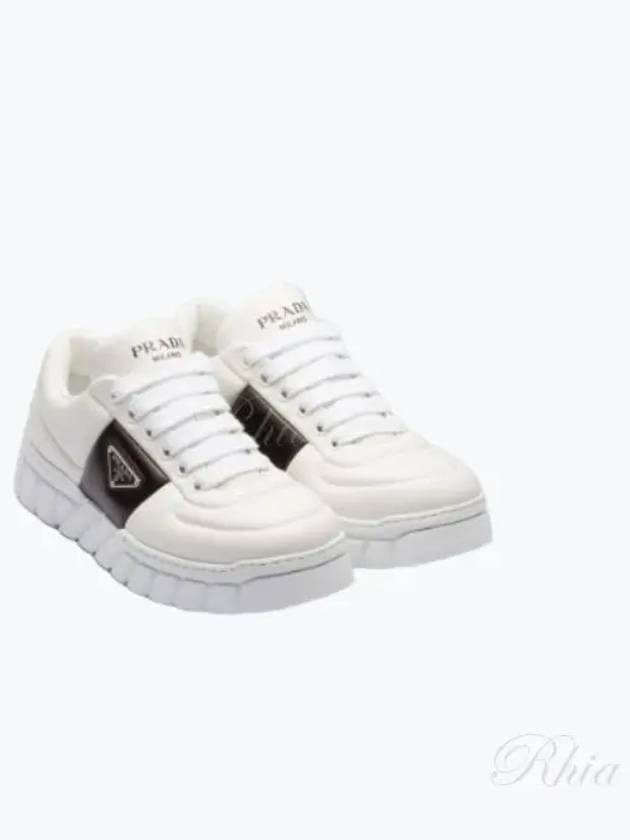 Padded Nappa Leather Low Top Sneakers White - PRADA - BALAAN 2