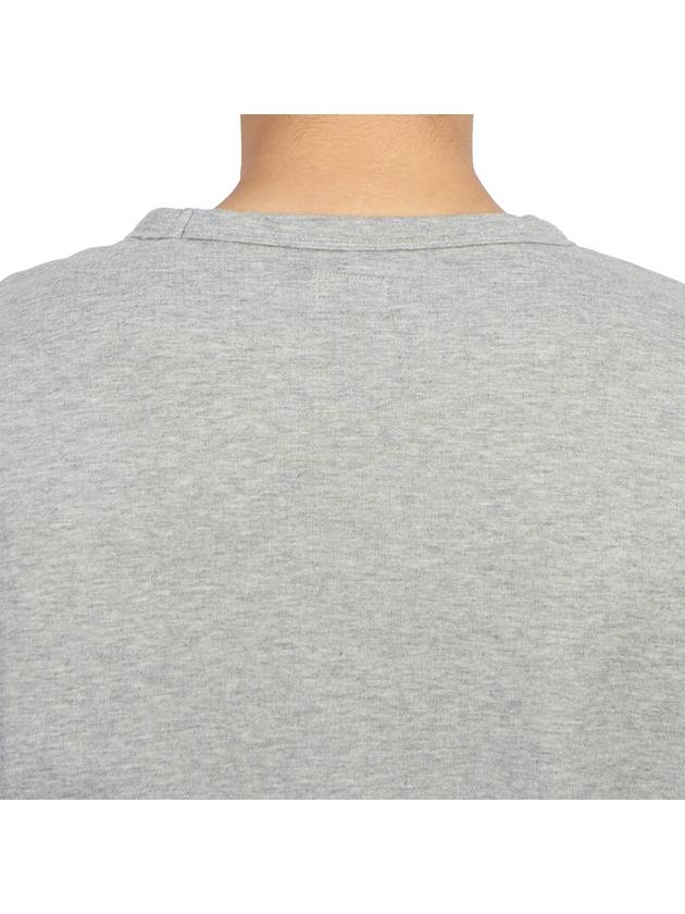 Light Fleece Sweatshirt Grey Melange - CP COMPANY - BALAAN 8