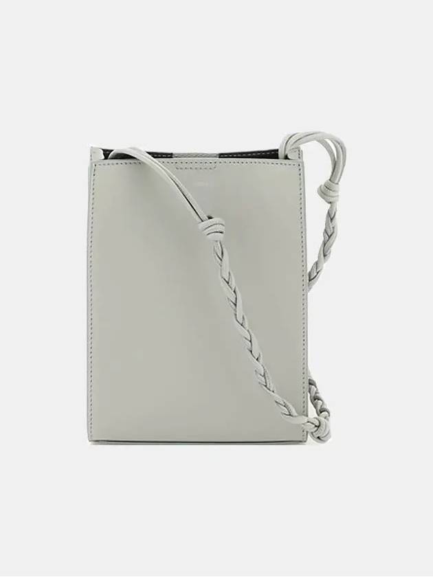 Women's Tangle Small Leather Shoulder Bag Pastel Grey - JIL SANDER - BALAAN 4