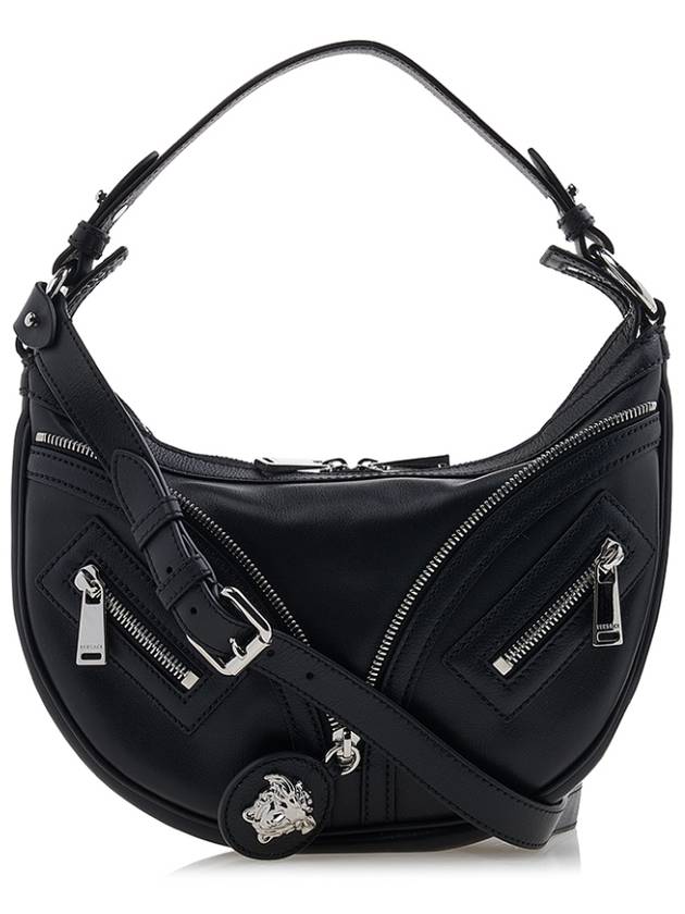 Repeat Small Hobo Shoulder Bag Black - VERSACE - BALAAN 2