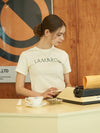 Neju Slim Fit Logo T-Shirt Cream - LAMARO - BALAAN 2