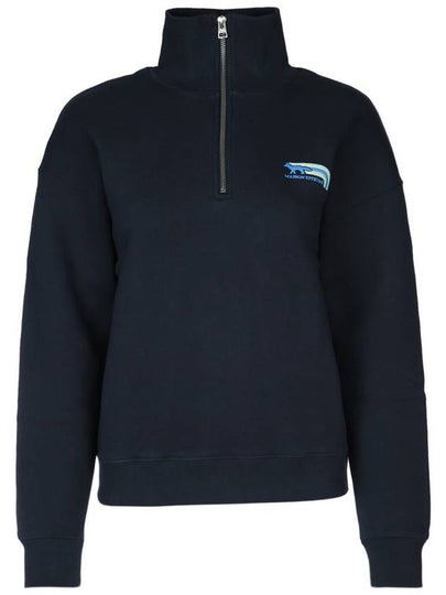 High Neck Flash Sweatshirt Deep Navy - MAISON KITSUNE - BALAAN 2