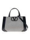 V Logo Signature Tote Bag Black - VALENTINO - BALAAN 1