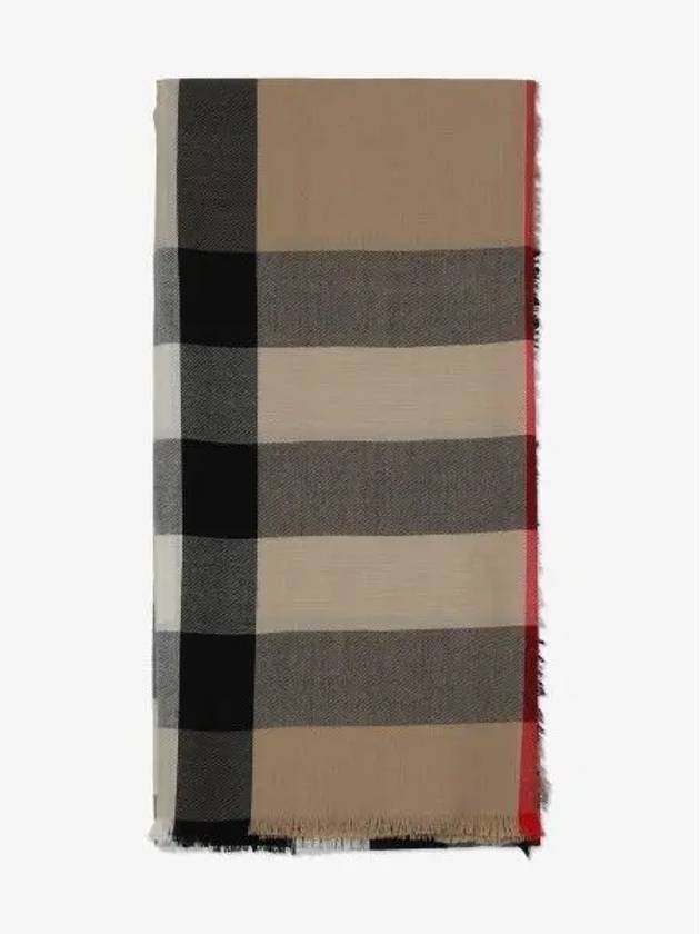 Lightweight Check Cashmere Scarf Beige - BURBERRY - BALAAN 2