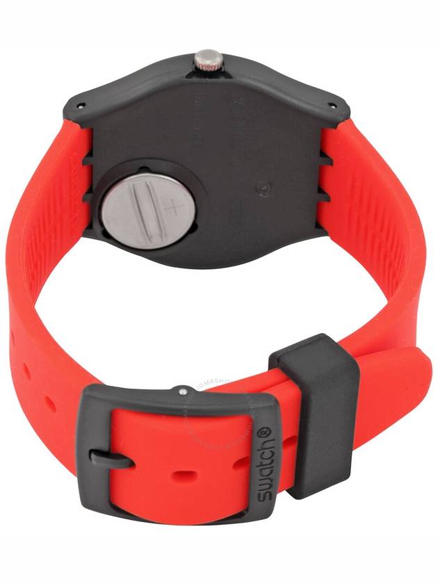 Swatch Red Grin Black Dial Red Silicone Ladies Casual Watch GB754 - SWATCH - BALAAN 3