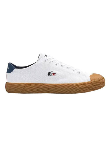 Gripshot Canvas Tricolor Low Top Sneakers White - LACOSTE - BALAAN 1