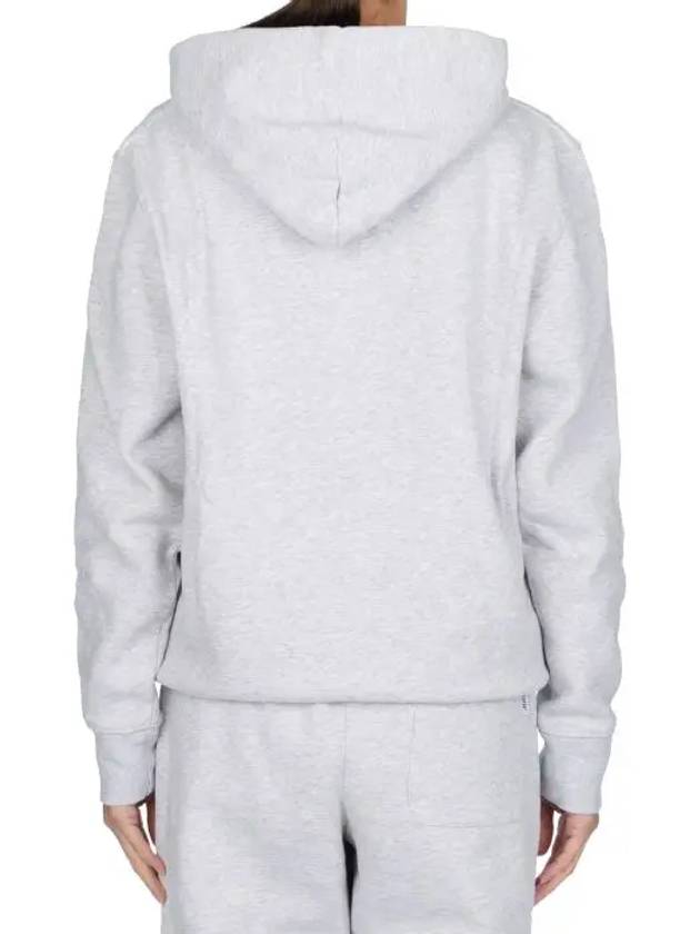 Embroidered Iconic Logo Cotton Hoodie Grey - AUTRY - BALAAN 6