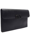 Women's V Logo Clutch Bag (3W2P0T44 RQR 0NO 23F) - VALENTINO - BALAAN 3