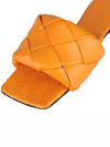 Women's Lido Leather Slippers Orange - BOTTEGA VENETA - BALAAN 8