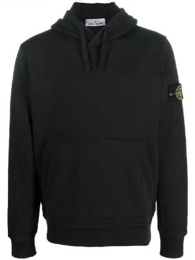 Wappen Patch Classic Fleece Hoodie Black - STONE ISLAND - BALAAN 1