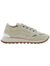 Women's Suede Low Top Sneakers Beige - BRUNELLO CUCINELLI - BALAAN.