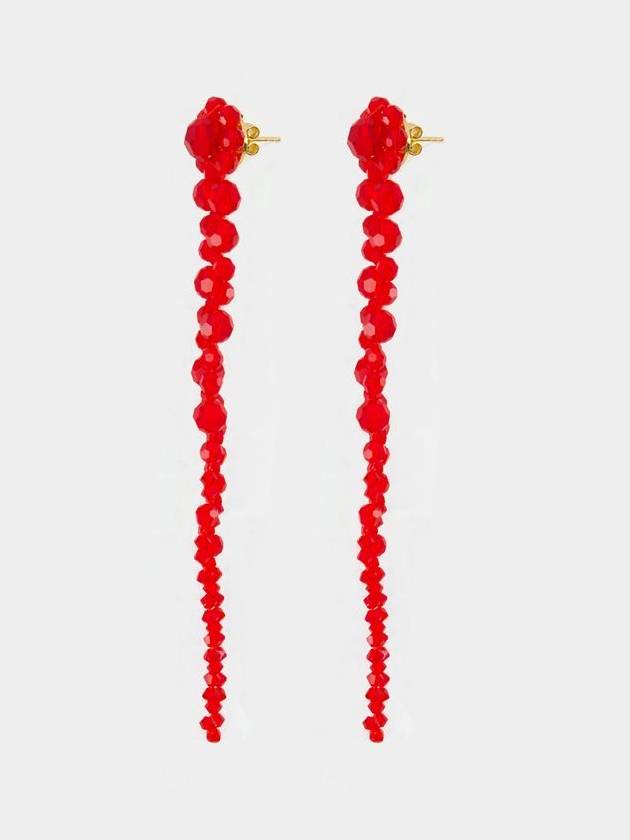 Drip Earrings - Simone Rocha - Brass - Red - SIMONE ROCHA - BALAAN 1