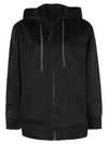 Embossed Logo Side FF Band Zip-Up Hoodie Black - FENDI - BALAAN 2