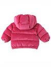 Moncler Baby DAOS Pink Velvet Hooded Down Jacket - MONCLER - BALAAN 4