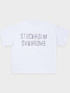 OVERSIZE FIT PAPER TAPE TEE WHITE - STOCKHOLM SYNDROME - BALAAN 1