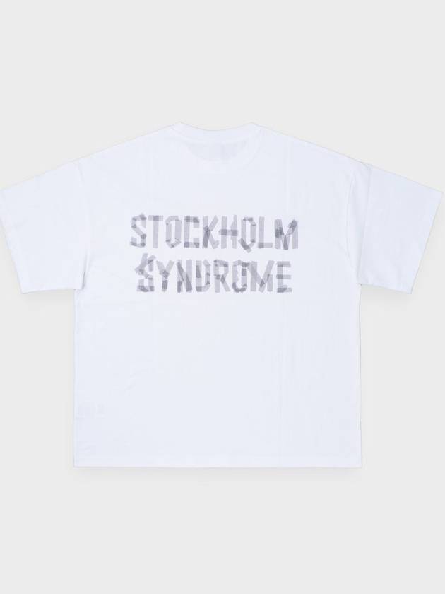 OVERSIZE FIT PAPER TAPE TEE WHITE - STOCKHOLM SYNDROME - BALAAN 1