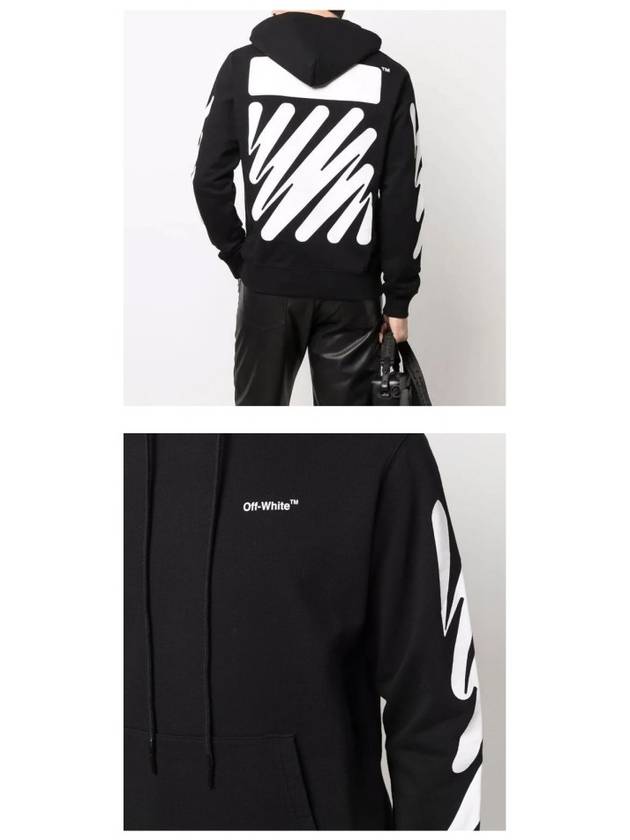 wave diag print hoodie black - OFF WHITE - BALAAN 6